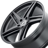 1 X KRAZE MILANO 18X8 5-120 74.1 Hub 40 Offset Black Wheel Rim