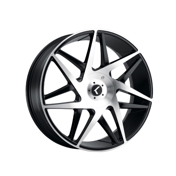 1 X KRAZE PHASE 22X8.5 5-112/5-114.3 72.62 Hub 38 Offset Black Wheel Rim