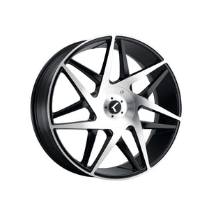 1 X KRAZE PHASE 22X8.5 5-115/5-120 74.1 Hub 38 Offset Black Wheel Rim