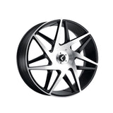 1 X KRAZE PHASE 20X8.5 5-112/5-114.3 72.62 Hub 38 Offset Black Wheel Rim