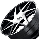 1 X KRAZE PHASE 22X8.5 5-115/5-120 74.1 Hub 38 Offset Black Wheel Rim