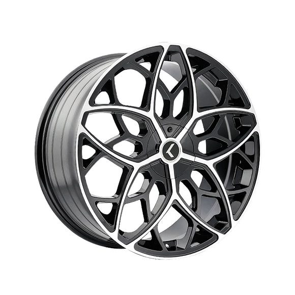 1 X KRAZE RICOCHET 22X8.5 5-112/5-114.3 72.62 Hub 38 Offset Black Wheel Rim