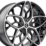 1 X KRAZE RICOCHET 22X8.5 5-112/5-114.3 72.62 Hub 38 Offset Black Wheel Rim