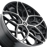 1 X KRAZE RICOCHET 22X8.5 5-115/5-120 74.1 Hub 38 Offset Black Wheel Rim
