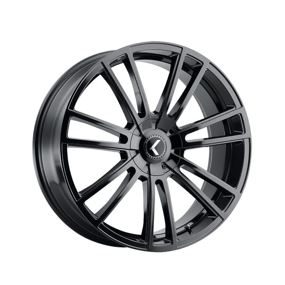 1 X KRAZE SPECTRA 20X8.5 5-112/5-120 74.1 Hub 38 Offset Black Wheel Rim