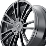 1 X KRAZE SPECTRA 18X8 5-112/5-120 74.1 Hub 40 Offset Black Wheel Rim