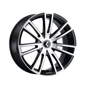 1 X KRAZE SPECTRA 20X8.5 5-115/5-120 74.1 Hub 38 Offset Black Wheel Rim
