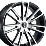 1 X KRAZE SPECTRA 20X8.5 5-112/5-120 74.1 Hub 38 Offset Black Wheel Rim