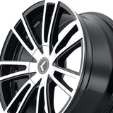 1 X KRAZE SPECTRA 22X8.5 5-108/5-114.3 72.62 Hub 38 Offset Black Wheel Rim