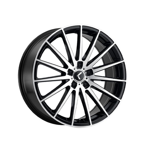 1 X KRAZE STUNNA 22X8.5 5-115 72.62 Hub 38 Offset Black Wheel Rim