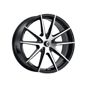 1 X KRAZE TURISMO 18X8 5-114.3 72.62 Hub 40 Offset Black Wheel Rim