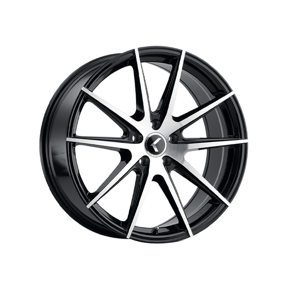 1 X KRAZE TURISMO 17X8 5-112 63.5 Hub 38 Offset Black Wheel Rim