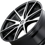 1 X KRAZE TURISMO 17X8 5-114.3 72.62 Hub 38 Offset Black Wheel Rim