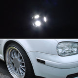 Coolstuffguru Compatible with Vw 99-05 Golf/Jetta Mk4 Black Side Marker Bumper Lights+White T10 Led Bulbs
