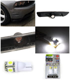 Coolstuffguru Compatible with Mustang Black Corner Bumper Signal Light+SMD LED Lamps Bulbs White