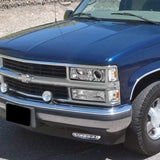 Coolstuffguru Compatible with Chevy C10 Chrome Projector Headlights, Bumper Lights, Corner Lamps, Fog Ligh