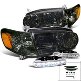 Coolstuffguru Compatible with Corolla Smoke Crystal Headlights+Corner Turn Signal+LED DRL Fog Lamps