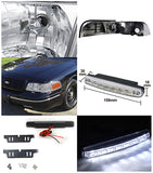 Coolstuffguru Compatible with Ford Crown Victoria Chrome Proejctor Headlights+8-LED DRL Fog Lamps