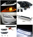 Coolstuffguru Compatible with IS250 IS350 Chrome LED DRL+Turn Signal Strip Projector Headlights+8-LED DRL