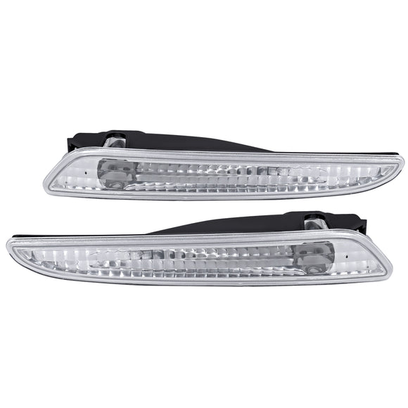 Coolstuffguru Compatible with Mercedes Benz W211 E-Class Clear Side Marker Bumper Lights