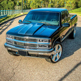 Coolstuffguru LED Bumper Light Signal Lamp Black Compatible with GMC C/K Chevy C10 1500 2500 1988-1999