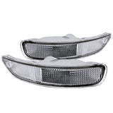 Coolstuffguru Compatible with Toyota Corolla Chrome/ Clear Bumper Lamps Signal Lights
