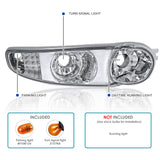 Coolstuffguru Compatible with GMC Yukon Denali Clear Bumper Lights