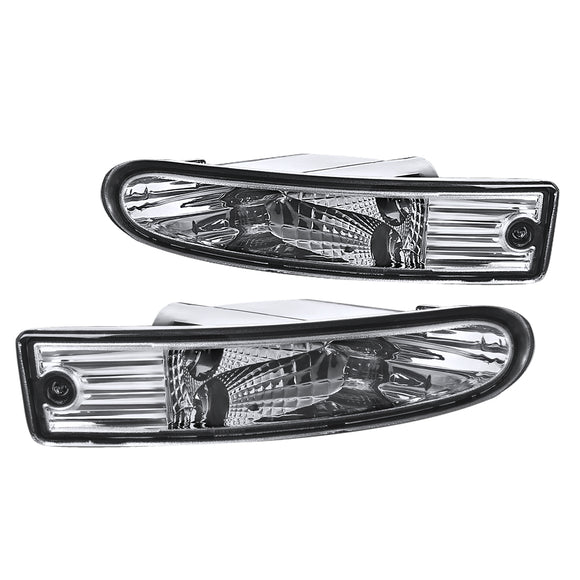 Coolstuffguru Compatible with Mitsubishi 00-02 Eclipse Clear Lens Front Bumper Lights Signal Lamps Left+Right