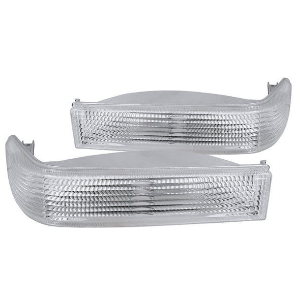 Coolstuffguru Compatible with Jeep Grand Cherokee Park Bumper Lights Chrome Pair