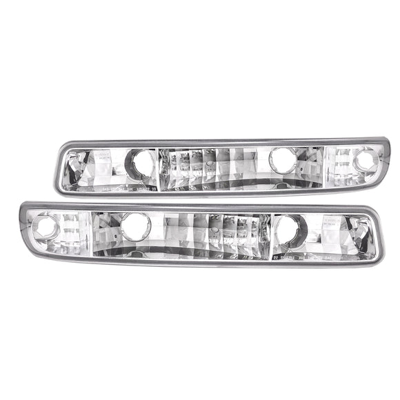 Coolstuffguru Compatible with GMC Yukon Bumper Signal Parking Lights Lamp Chrome