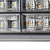 Coolstuffguru Clear Sequential LED DRL Bumper Lights Signal Lamps Compatible with GMC Sierra 1500 1999-2006 L+R Pair Assembly