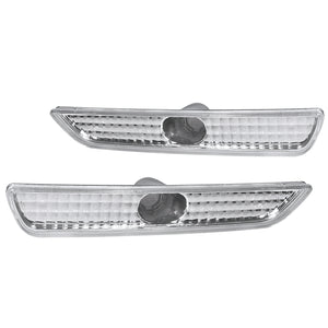 Coolstuffguru Compatible with Ford Mustang Replacement Clear Lens Corner Front Bumper Signal Lights Fog Lamps