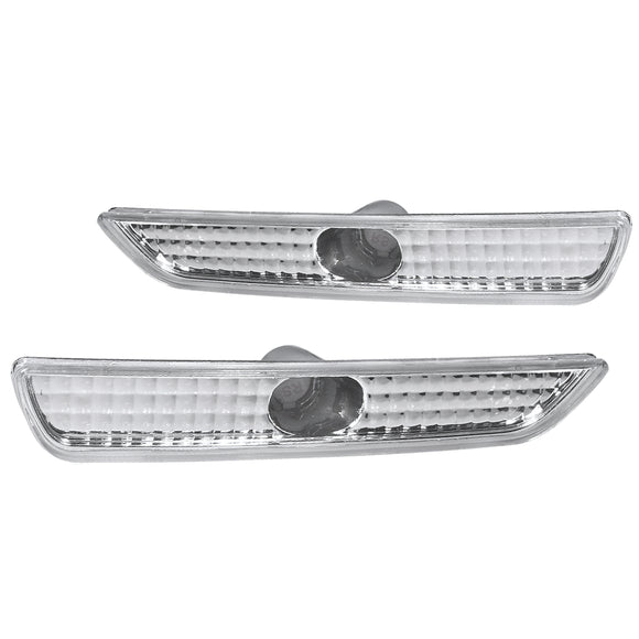 Coolstuffguru Compatible with Ford Mustang Replacement Clear Lens Corner Front Bumper Signal Lights Fog Lamps