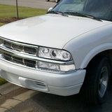 Coolstuffguru Compatible with Chevy S10 Blazer GMC Sonoma Pickup Chrome Clear Bumper Signal Lights