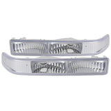Coolstuffguru Compatible with Chevy S10 Blazer GMC Sonoma Pickup Chrome Clear Bumper Signal Lights