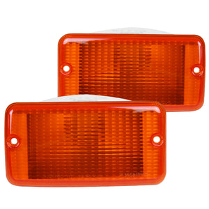 Coolstuffguru Compatible with Jeep Wrangler Replacement Amber Lens Front Signal Bumper Lights Pair