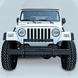 Coolstuffguru Chrome Housing Clear Lens Bumper Lights Compatible with Jeep Wrangler 1997-2006 L+R Pair Assembly