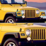 Coolstuffguru Smoke Lens Bumper Lights Compatible with Jeep Wrangler 1997-2006 L+R Pair Assembly