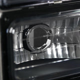 Coolstuffguru Compatible with GMC C10 Sierra Pickup Crystal Black Headlights Bumper Clear Corner Signal Lamps