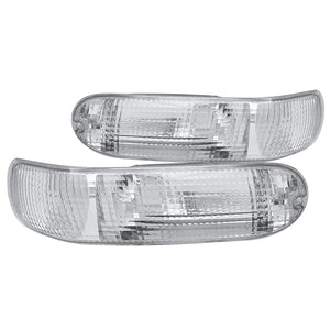 Coolstuffguru Compatible with Mitsubishi Eclipse JDM Clear Rear Bumper Lights Turning Signal Lamps Left+Right