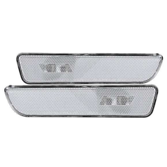 Coolstuffguru Compatible with Ford Mustang Rear Side Marker Bumper Signal Lights Lamps Clear Left+Right