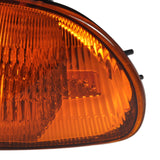 Coolstuffguru Compatible with 92-95 HONDA CIVIC 4DR 4D BLACK HEAD LIGHTS+AMBER CORNER