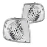 Coolstuffguru Compatible with Ford F150 Expedition Crystal Chrome LED DRL Headlights+Clear Corner Lamps