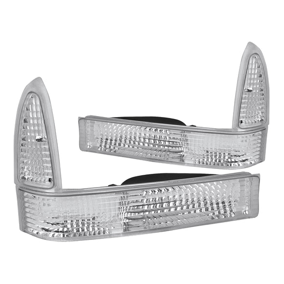 Coolstuffguru Compatible with Ford F250 F350 F450 F550 Excursion Chrome Clear Corner Lights Pair