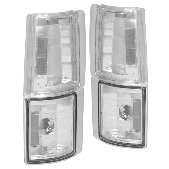 Coolstuffguru Compatible with GMC C10 C/K 1500 2500 Sierra Clear Corner Turn Signal Lights