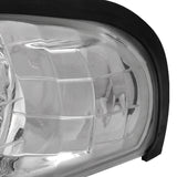 Coolstuffguru Chrome Housing Clear Lens Corner Lights Compatible with 1994-1998 Ford Mustang Parking Signal Lamps Assembly Left + Right Pair