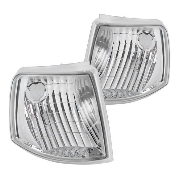 Coolstuffguru Compatible with Ford Ranger Chrome Clear Front Bumper Corner Turn Signal Park Lights Pair