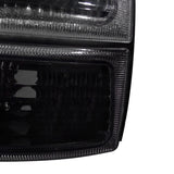 Coolstuffguru Black Headlights Headlamps+Corner Turn Signal Bumper Lamps Compatible with Ford Ranger 1998-2000 L+R Pair Assembly