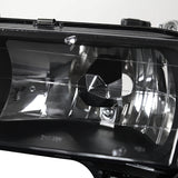 Coolstuffguru Compatible with Honda Accord JDM Black Headlights+Clear Corner Turning Signal Lamps Pair