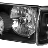 Coolstuffguru Compatible with Ford Ranger Pickup Euro Black Headlights+Clear Corner Signal Lamps